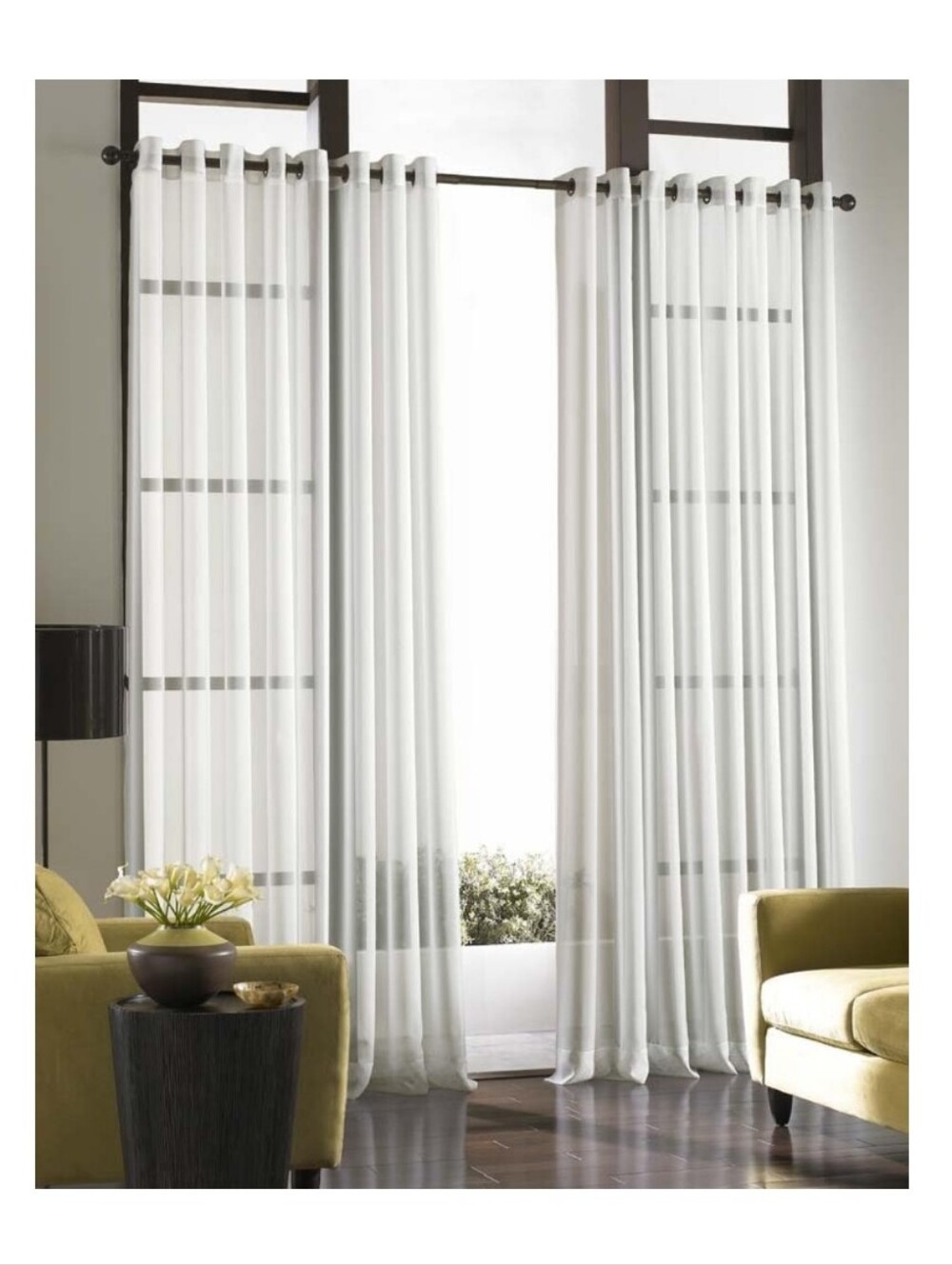 NWT Curtainworks Soho Voile Sheer Curtain Panel – Winter White, 59" x 120"